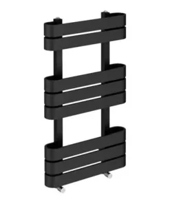 Milan Curved Anthracite 850 x 500 Designer Flat Panel Heated Towel Rail -Cheap Bathroom Heating Store MCTR855A2 D3 460