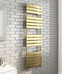 Arezzo Brushed Brass 1600 x 500 Heated Towel Rail -Cheap Bathroom Heating Store MIL16BB L 460