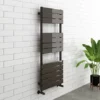 Milan Black Nickel 1200 x 500mm Single Panel Heated Towel Rail -Cheap Bathroom Heating Store MILD2BN02 prod1