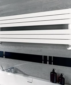 Milan Horizontal Heated Towel Rail - White (534 x 1200mm)