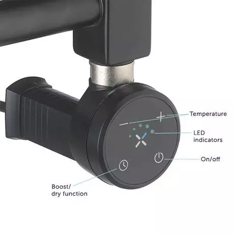 Crosswater MPRO 480 x 1140mm Electric Only Towel Rail - Matt White - MP48X1140MWELEC 4 Crosswater MPRO 480 x 1140mm Electric Only Towel Rail - Matt White - MP48X1140MWELEC - Image 2