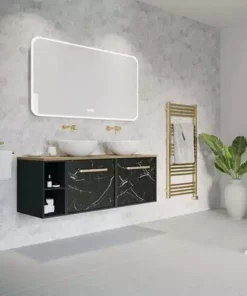 Crosswater MPRO 480 x 1140mm Electric Only Towel Rail - Brushed Brass Effect - MP48X1140FELEC 9 Crosswater MPRO 480 x 1140mm Electric Only Towel Rail - Brushed Brass Effect - MP48X1140FELEC -Cheap Bathroom Heating Store MP48X1140FELEC D2 460