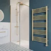 Crosswater MPRO 480 x 1140mm Electric Only Towel Rail - Brushed Brass Effect - MP48X1140FELEC -Cheap Bathroom Heating Store MP48X1140FELEC P