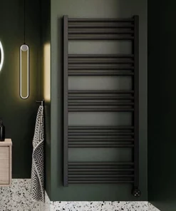 Crosswater MPRO 480 x 1140mm Electric Only Towel Rail - Matt Black - MP48X1140MBELEC