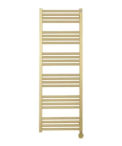 Crosswater MPRO 480 x 1380mm Electric Only Towel Rail - Brushed Brass Effect - MP48X13800FELEC