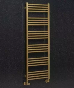 Crosswater MPRO 480 x 1380mm Heated Towel Rail - Brushed Brass Effect - MP48X13800F -Cheap Bathroom Heating Store MP48X13800F D2 460