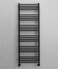 Crosswater MPRO 480 x 1380mm Heated Towel Rail - Matt Black - MP48X1380MB -Cheap Bathroom Heating Store MP48X1380MB D3 460