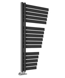 Toreno Casa Offset Tapered Heated Towel Rail - Anthracite (1100 x 590mm)