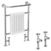 Chatsworth Savoy Traditional Radiator with Crosshead Valves -Cheap Bathroom Heating Store MTY022 KES PN