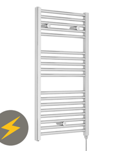 Nuie H920mm x W480mm Chrome Electric Only Ladder Rail - MTY151