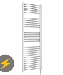 Nuie H1375mm x W480mm Chrome Electric Only Ladder Rail - MTY152