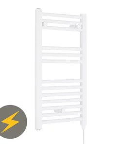 Nuie H720mm x W400mm White Electric Only Ladder Rail - MTY156