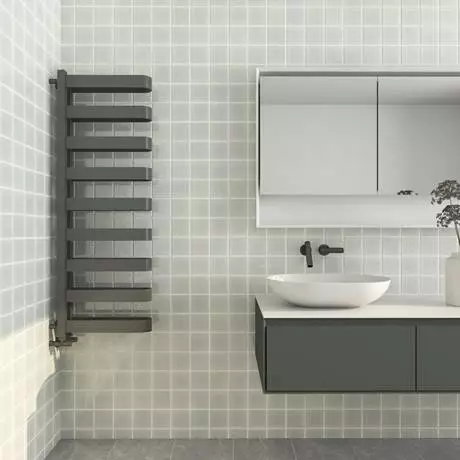 Milan Anthracite U-Shaped Heated Towel Rail - 1300 x 400mm 5 Milan Anthracite U-Shaped Heated Towel Rail - 1300 x 400mm - Image 3