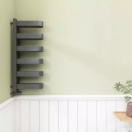 Milan Anthracite U-Shaped Heated Towel Rail - 850 x 300mm 5 Milan Anthracite U-Shaped Heated Towel Rail - 850 x 300mm - Image 3
