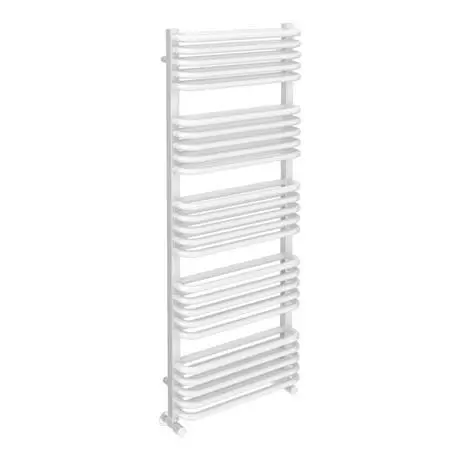 Monza 500 x 1269 White Designer D-Shaped Heated Towel Rail 5 Monza 500 x 1269 White Designer D-Shaped Heated Towel Rail - Image 3