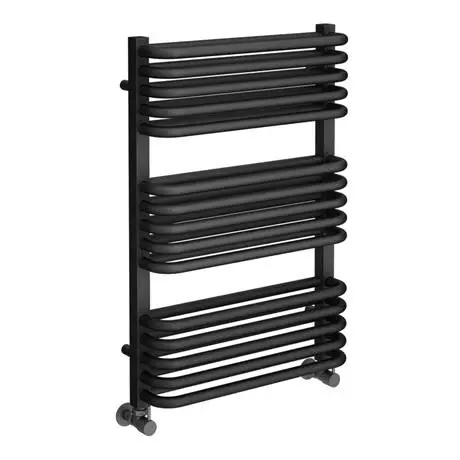 Monza 500 x 736 Anthracite Designer D-Shaped Heated Towel Rail 4 Monza 500 x 736 Anthracite Designer D-Shaped Heated Towel Rail - Image 2