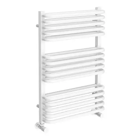 Monza 500 x 736 White Designer D-Shaped Heated Towel Rail 4 Monza 500 x 736 White Designer D-Shaped Heated Towel Rail - Image 2