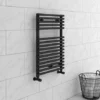 Monza Black 730 x 500 Round Bar Heated Towel Rail -Cheap Bathroom Heating Store MZ8MB prodv1