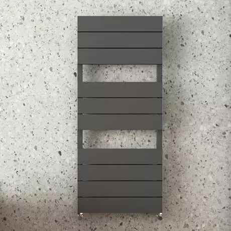 Monza Anthracite Aluminium Heated Towel Rail 1150 x 500mm Flat Panels 5 Monza Anthracite Aluminium Heated Towel Rail 1150 x 500mm Flat Panels - Image 3