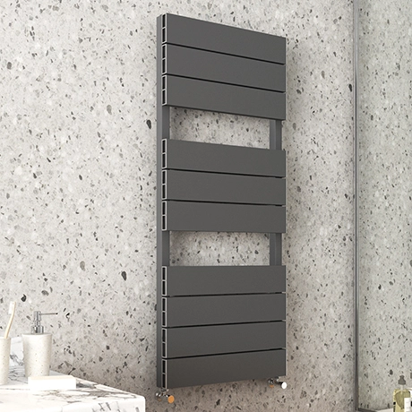 Monza Anthracite Aluminium Heated Towel Rail 1150 x 500mm Flat Panels 3 Monza Anthracite Aluminium Heated Towel Rail 1150 x 500mm Flat Panels