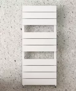 Monza White Aluminium Heated Towel Rail 1150 x 500mm Flat Panels -Cheap Bathroom Heating Store MZAL5W d2 460