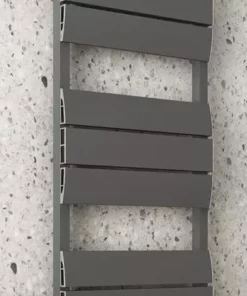 Monza Anthracite Aluminium Heated Towel Rail 1200 x 500mm Curved Panels -Cheap Bathroom Heating Store MZAL9A d1 460