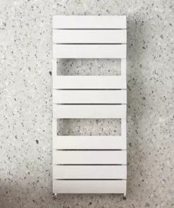 Monza White Aluminium Heated Towel Rail 1200 x 500mm Curved Panels -Cheap Bathroom Heating Store MZAL9W d1 460