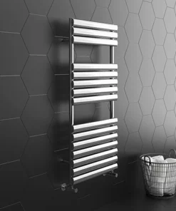 Monza 500 x 1120 Stainless Steel Oval Heated Towel Rail