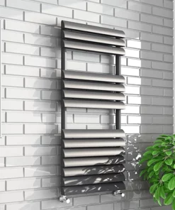 Monza 500 x 1100mm Venetian Style Anthracite Designer Towel Rail