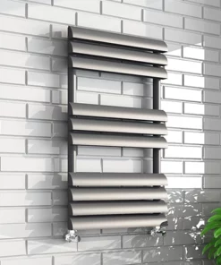 Monza 500 x 850mm Venetian Style Anthracite Designer Towel Rail