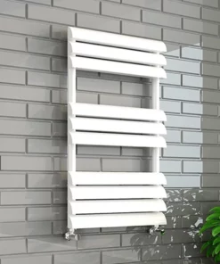 Monza 500 x 850mm Venetian Style White Designer Towel Rail