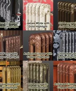 Paladin Shaftsbury 740mm High 7 Section Electric Cast Iron Radiator with 2000w Heating Element -Cheap Bathroom Heating Store Paladin Highlight Paint Effect 460 4