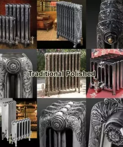 Paladin Sloane 450mm High 7 Section Electric Cast Iron Radiator with 1200w Heating Element -Cheap Bathroom Heating Store Paladin Traditional Polished 460 3