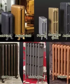 Paladin Sloane 750mm High 9 Section Electric Cast Iron Radiator with 2000w Heating Element -Cheap Bathroom Heating Store Paladin metallic painted 460 2