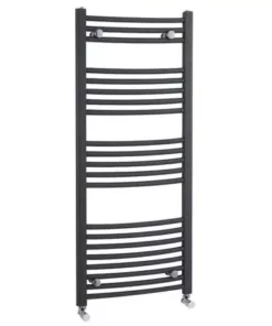 Nuie - Curved Ladder Towel Rail 500 x 1150mm - Anthracite - MTY104