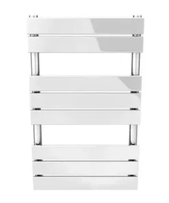 Milan 500 x 840mm Heated Towel Rail (incl. Valves + Electric Heating Kit) -Cheap Bathroom Heating Store RAD01 EHK d3 460