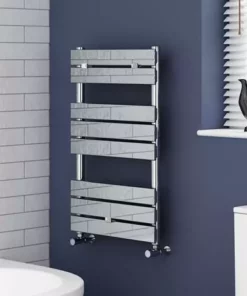 Milan Heated Towel Rail 840mm x 500mm Chrome -Cheap Bathroom Heating Store RAD01 detail01 460