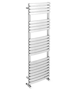 Murano Flat 1500 x 500mm Chrome Modern Heated Towel Rail - 22 Sections