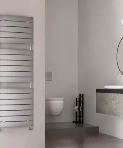 Milan Curved Heated Towel Rail 1512mm x 493mm Chrome -Cheap Bathroom Heating Store RAD10C detail02 460