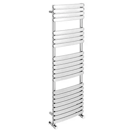 Murano Curved 1500 x 500mm Chrome Modern Heated Towel Rail - 22 Sections 4 Murano Curved 1500 x 500mm Chrome Modern Heated Towel Rail - 22 Sections - Image 2
