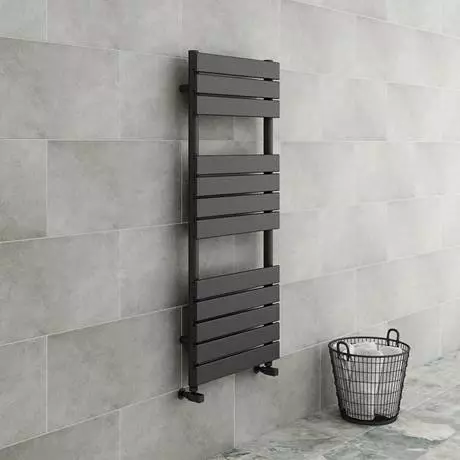 Milan Heated Towel Rail H1200mm x W490mm Anthracite 4 Milan Heated Towel Rail H1200mm x W490mm Anthracite - Image 2