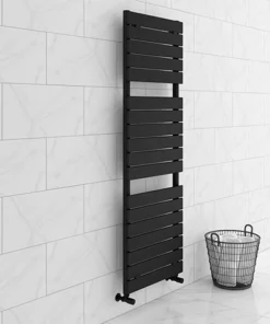 Milan Matt Black 1512 x 500mm Heated Towel Rail