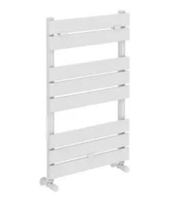 Milan White 800 x 490mm Heated Towel Rail -Cheap Bathroom Heating Store RAD20W detail01 460