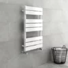 Milan White 800 x 490mm Heated Towel Rail