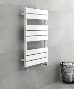 Milan White 800 x 490mm Heated Towel Rail