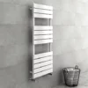 Milan White 1200 x 490mm Heated Towel Rail -Cheap Bathroom Heating Store RAD21W np