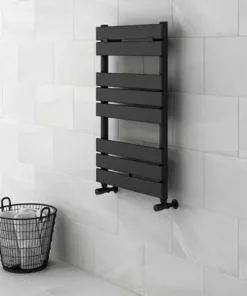 Milan Matt Black 840mm x 500mm Heated Towel Rail -Cheap Bathroom Heating Store RAD8MB d4 460