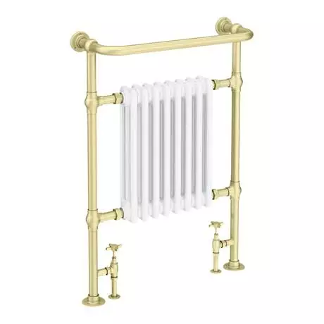 Chatsworth Savoy Brushed Brass Traditional Heated Towel Rail Radiator 4 Chatsworth Savoy Brushed Brass Traditional Heated Towel Rail Radiator - Image 2