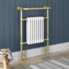 Chatsworth Savoy Brushed Brass Traditional Heated Towel Rail Radiator