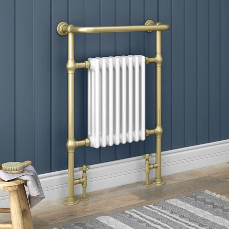 Chatsworth Savoy Brushed Brass Traditional Heated Towel Rail Radiator 3 Chatsworth Savoy Brushed Brass Traditional Heated Towel Rail Radiator